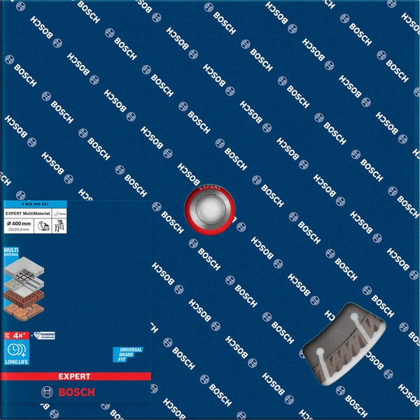 Bosch Expert MultiMaterial Diamanttrennscheiben 400 x 20/25,40 x 3,3 x 12 mm - 2608900667