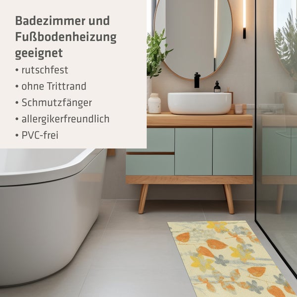 Akzente Feel Badematte mit Motiv in Gelb Fußmatte 70 x 100 cm, rutschfest, saugfähig