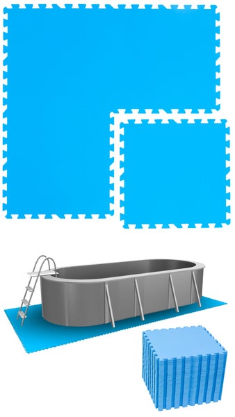 eyepower 9,5 m² Poolunterlage - 40 EVA Matten 50x50 - Outdoor Pool Unterlage - Unterlegmatten Set