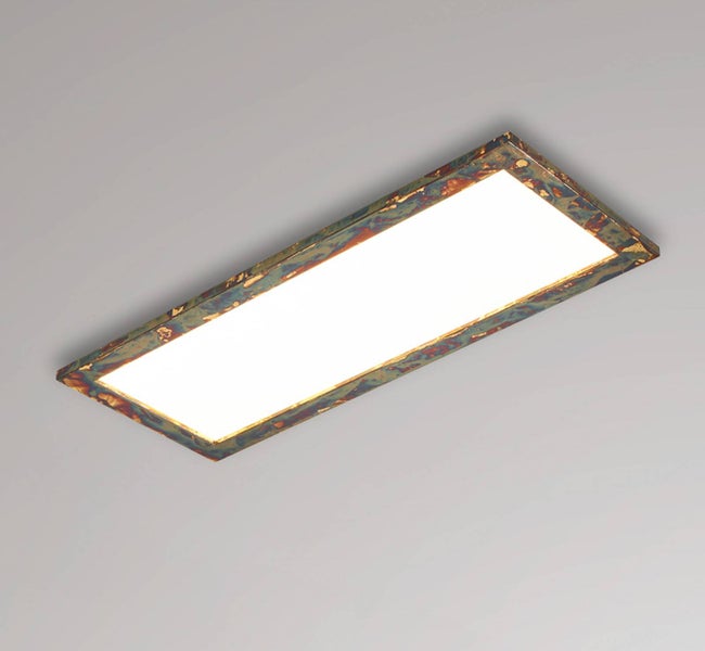 quitani LED Deckenleuchte (LED Panel) Aurinor (Modern) in Bronze aus Aluminium (1 flammig, ) - Lampe Deckenlampe Wohnzimmerleuchte