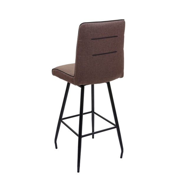 Barhocker mit Stoffbezug und Metallgestell