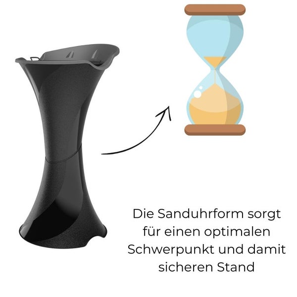Standaschenbecher für Draußen Aschenbecher Outdoor Aschenbecher für Draussen stehend mit Sand Stand Aschenbecher Aussen silber
