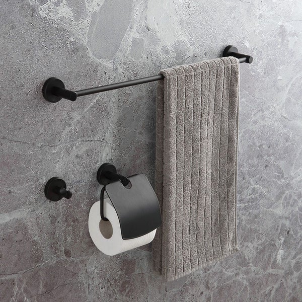 Mattschwarze Accessoires für das Badezimmer – 3 teilig | Necessary