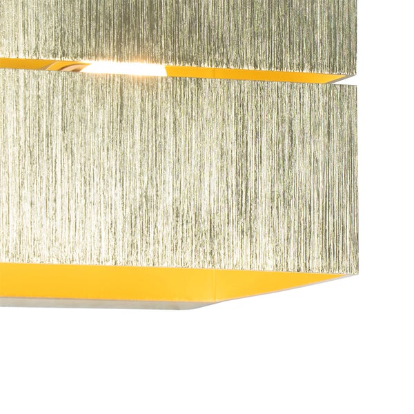 Detailansicht einer Textil-Hängeleuchte