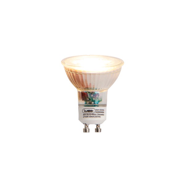 Set mit 6 dimmbaren GU10-LED-Lampen 6W 450 lm 2700K