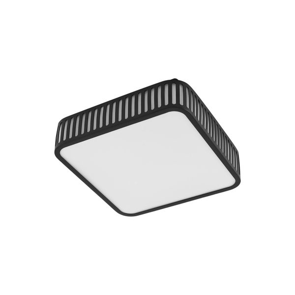 Lindby LED Deckenleuchten Lurinda (spritzwassergeschützt (Modern) in Schwarz aus Aluminium (1 flammig, ) - Außenleuchte für Garten Terasse Balkon & Haus Deckenleuchte