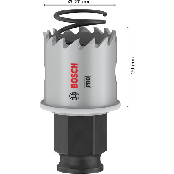 Bosch Pro Lochsäge mit 27 Millimeter Durchmesser und 20 Millimeter Höhe
