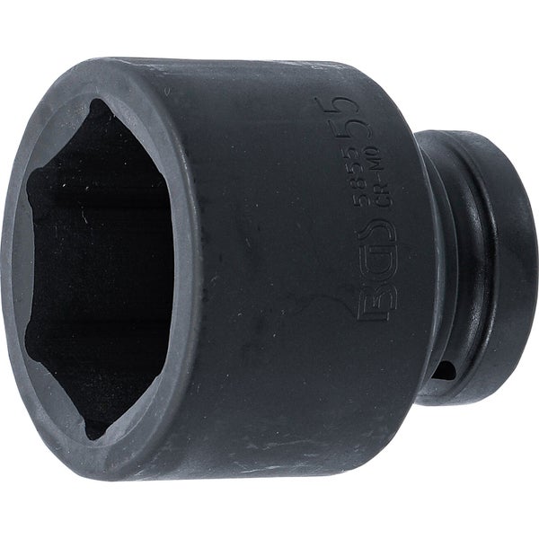 BGS Kraft-Steckschlüssel-Einsatz Sechskant Antrieb Innenvierkant 25 mm (1) SW 55 mm - 5855