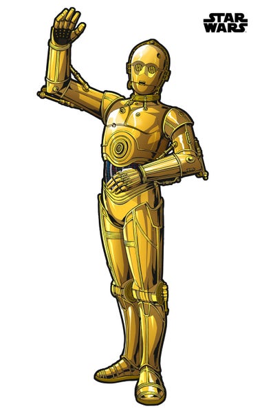 Disney Wandtattoo Star Wars C-3po Gelb - 127 x 200 cm - 612420