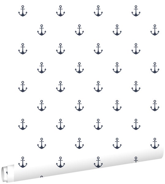 Tapete mit Anker-Muster auf einer Rolle