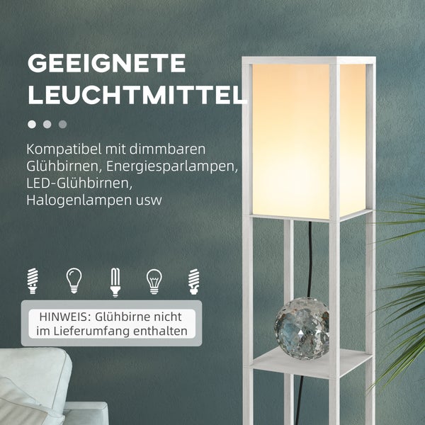 Information über geeignete Leuchtmittel für die Stehlampe