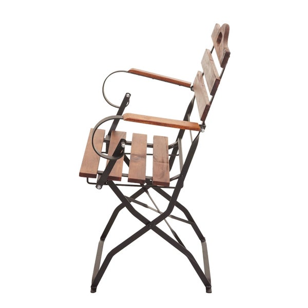 Gartensessel aus Holz und Metall, klappbar