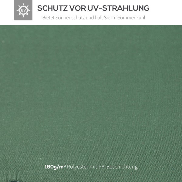 Outsunny Ersatzdach, Pavillondach für Metallpavillon, 3x3m, Polyester, Dunkelgrün