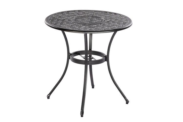 Gartentisch, rund 70 cm, inkl. Getränkekühler, Aluminium
