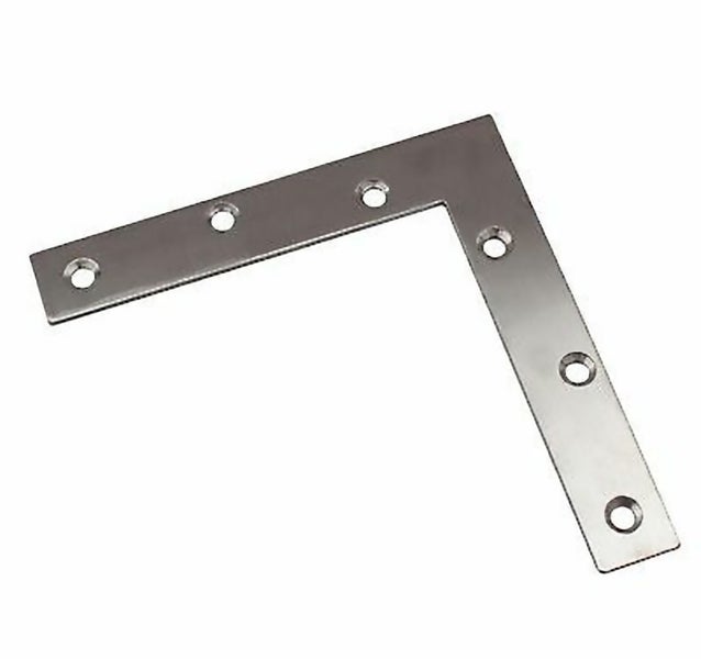 Winkelverbinder aus Metall mit vorgebohrten Löchern zur stabilen Holzverbindung