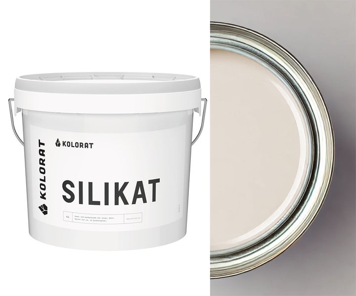 Eimer mit Kolorat Silikat Wand und Deckenfarbe für innen, 5 Liter, matte Wandfarbe.