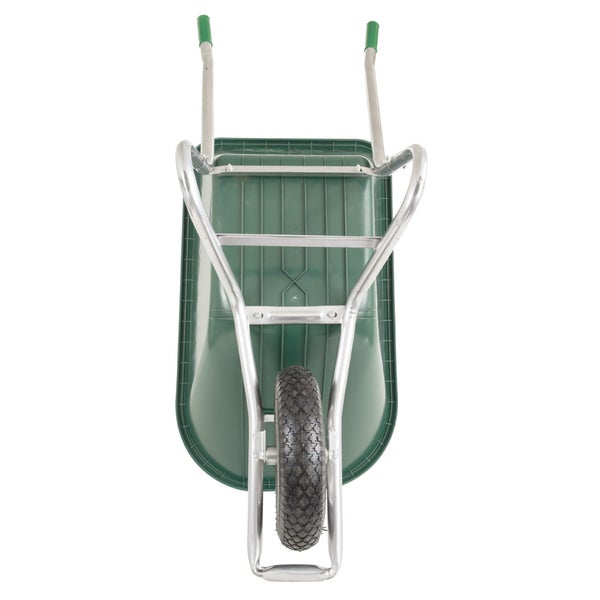 Schubkarre BPA KITPL100ZS2 – 100 Liter, verzinkter Rahmen, Luftrad, Kunststoffwanne