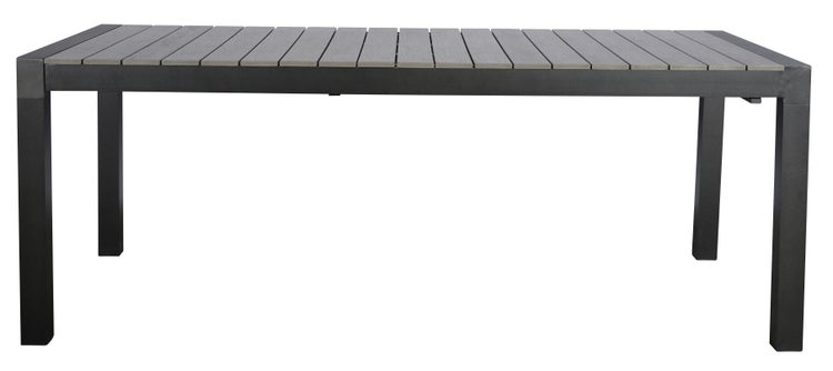 Ferl Gartentisch, inkl. 1 Zusatzplatte 205/275 cm schwarz/ grau. 275 X 100 X 76 cm