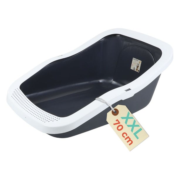 XXL Katzenklo Katzentoilette groß Großes Katzenklo 70 cm Katzen Klo offen XXL Katzenklo hoher Rand Katzenklo ohne Deckel Katzenklo XXL große Katzen Jumbo 70 cm