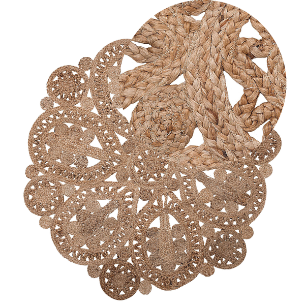 Teppich BUCAK Beige ø 120 cm Jute