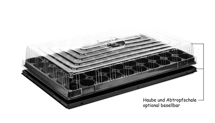 Anzuchtschale mit Haube und optionaler Abtropfschale