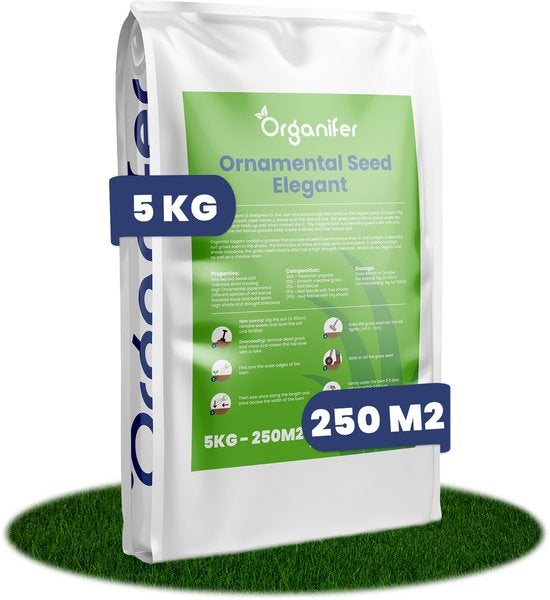 Organifer Zierrasensamen Elegant, 5 kg für 250 m2