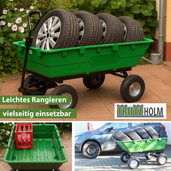 Bollerwagen mit Reifen und Getränkekasten