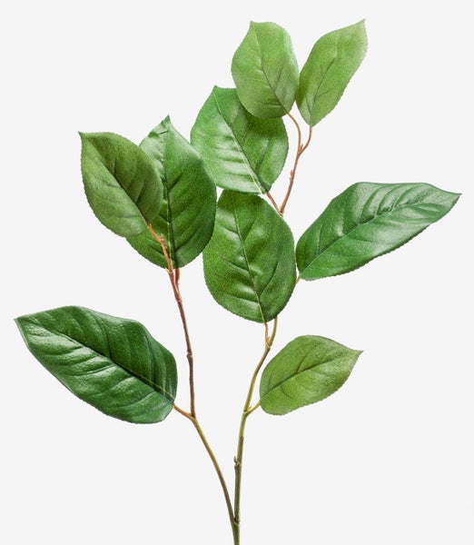 Künstlicher Zweig mit grünen Blättern zur Dekoration
