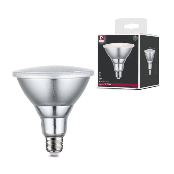 Produktverpackung Paulmann LED Einbauleuchte mit technischen Daten, Abmessungen und Entsorgungshinweisen.