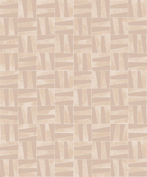 Masureel Tapete Fliesenmuster Beige - 53 cm x 10.05 m - 631069
