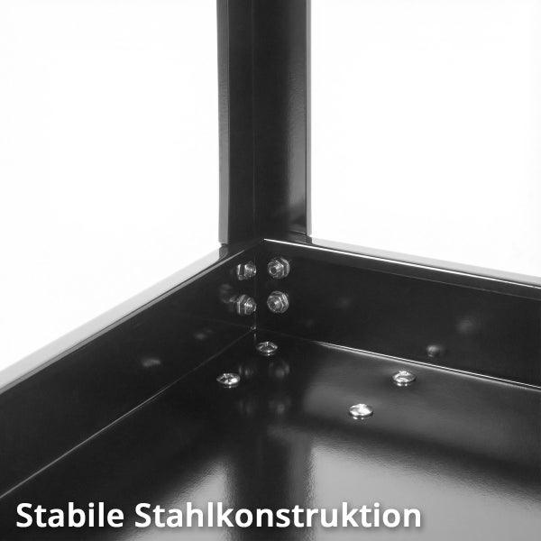 Detailansicht einer stabilen Stahlkonstruktion mit Schrauben