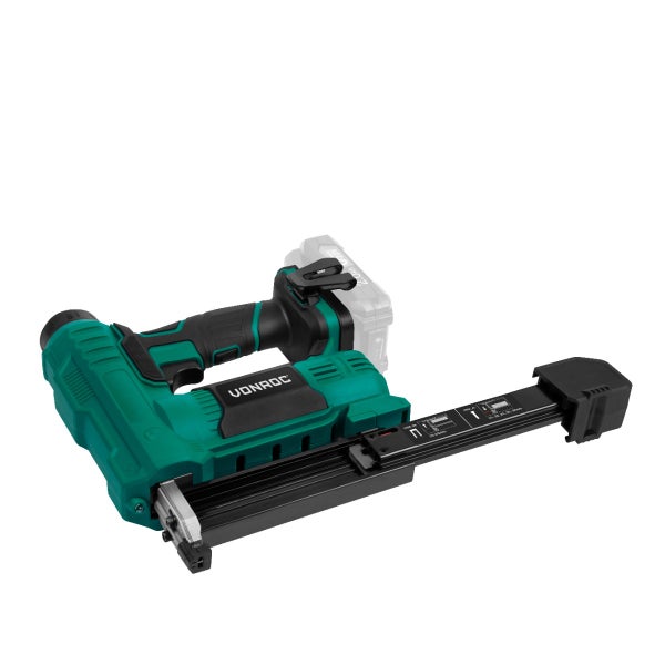 VONROC 2in1 Akku Tacker & Nagelpistole für Holz - 20V Nagler - Inkl. 1000 Nägel & Tackerklammern, 30 Schuss pro Minute, Variable Schlagkraft - Ohne Akku und Ladegerät