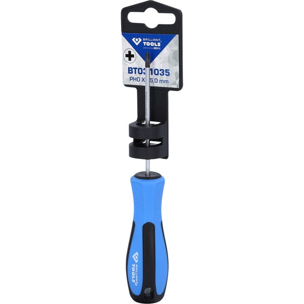BRILLIANT TOOLS Schraubendreher Kreuzschlitz PH0 x 75 mm - BT031035