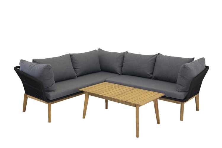 Chania Lounge-Set 2 Teile grau,natur. 60 X 110 X 45 cm