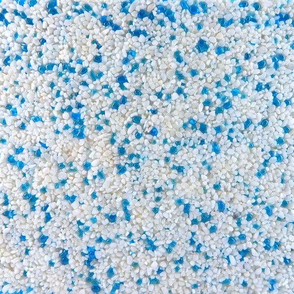Terralith Glassteinteppich Vetro Mare Blu / Bianco für 1 qm -innen-
