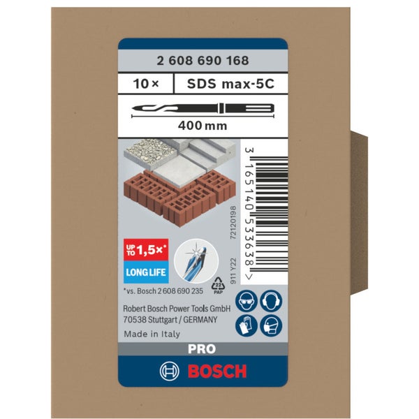 Bosch PRO SDS max-5C Spitzmeißel-Set 400 mm - 2608690168