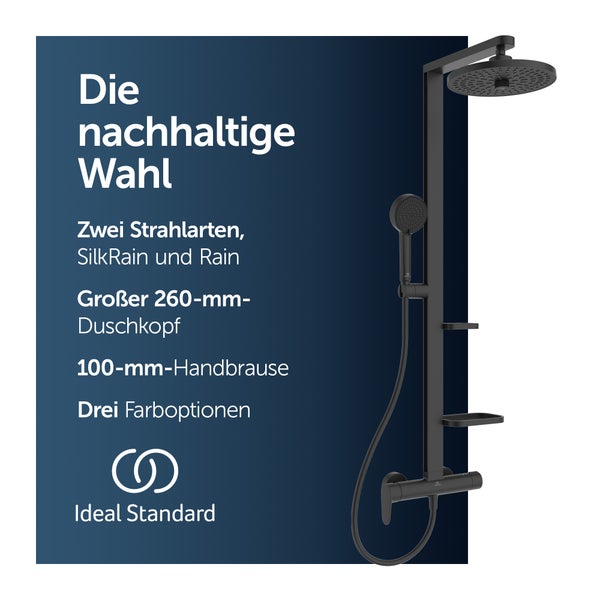 Duschsystem mit Kopfbrause, Handbrause und zwei Strahlarten