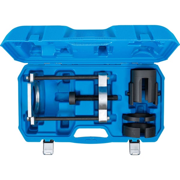 Werkzeugsatz zum Abziehen von Radlagern im Werkzeugkoffer