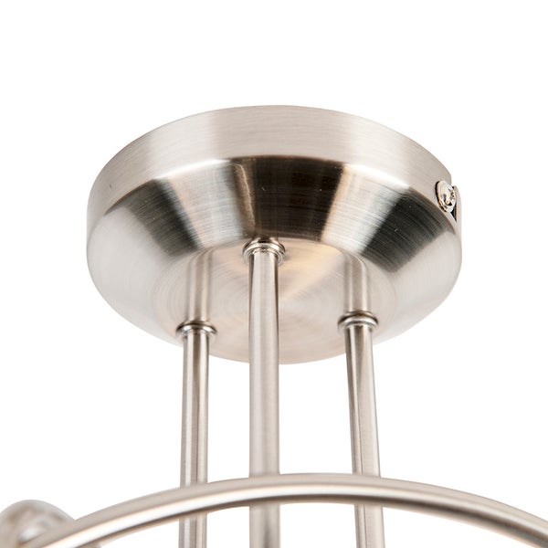 Detailaufnahme einer Deckenleuchte mit Metallelementen