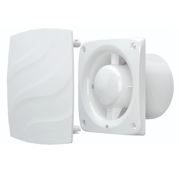 Weißer Wandventilator mit abnehmbarer Front