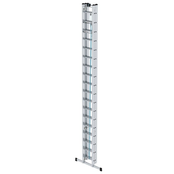 PROREGAL Sprossen-Seilzugleiter 3-Teilig mit Standard-Traverse 3 x 18 Sprossen
