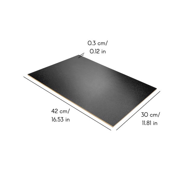 Creative Deco 10xSchwarze A3 MDF Platten 420x300x3 mm