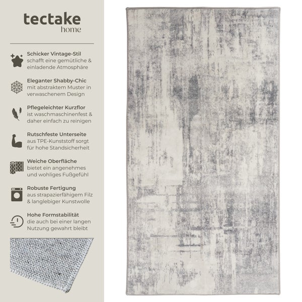 Vintage Designer Teppich tectake rutschfeste Unterseite verschiedene Größen 80 x 150 cm