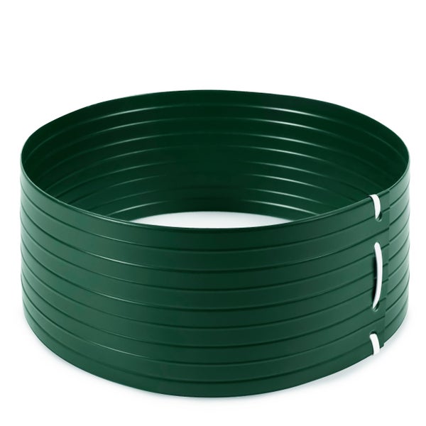 Runde Beeteinfassung aus Metall als Beetumrandung für den Garten