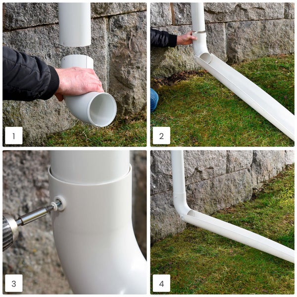 Montage einer Regenrinne in vier Schritten