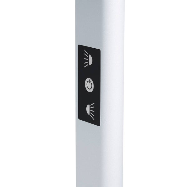 PRIOS LED Bürostehleuchten Zyair ( Touchdimmer) dimmbar (Modern) in Alu aus Aluminium (1 flammig, ) - Bürolampe Arbeitsplatzlampe Standleuchte Stehlampe Deckenfluter Touch Lampe