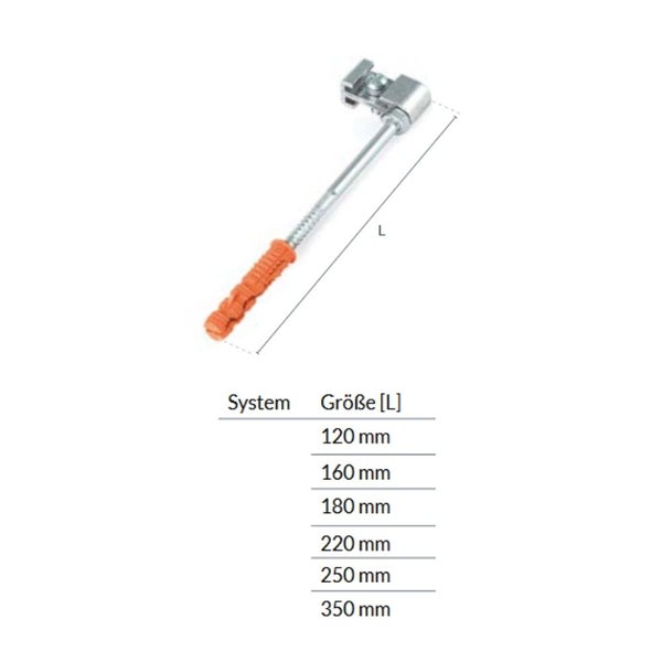 Haken für PVC-Bügel (Metall) 350mm