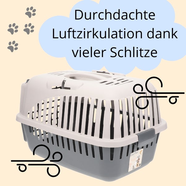 Hundebox Auto Rückbank Transportbox Katze Katzentransportbox Transportbox Kaninchen Katzenkorb Transport Hundetransportbox Grau