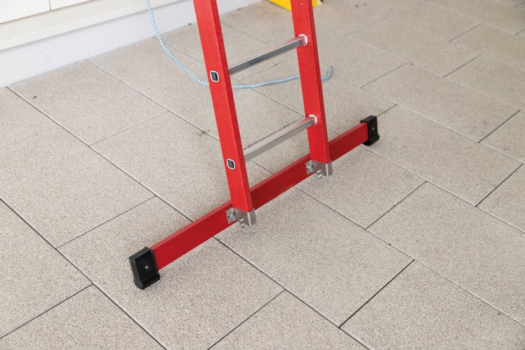 PROREGAL Sprossen-Schiebeleiter 2-Teilig GFK & Alu mit Standard-Traverse 2 x 10 Sprossen