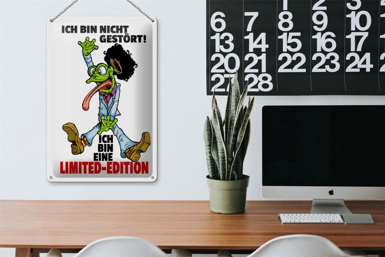 Blechschild Spruch 20x30cm Nicht gestört, Limited Edition